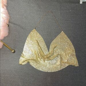 Gold Chainmail Halter Top